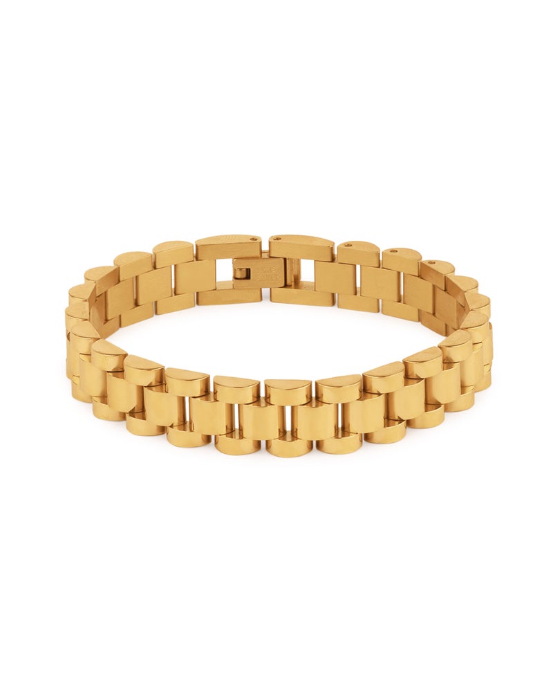 TAAHIRA 18kt Gold Plated Cuban Chain Bracelet - Image 1